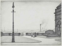 L.S. Lowry - The Terrace, Peel Park, Salford